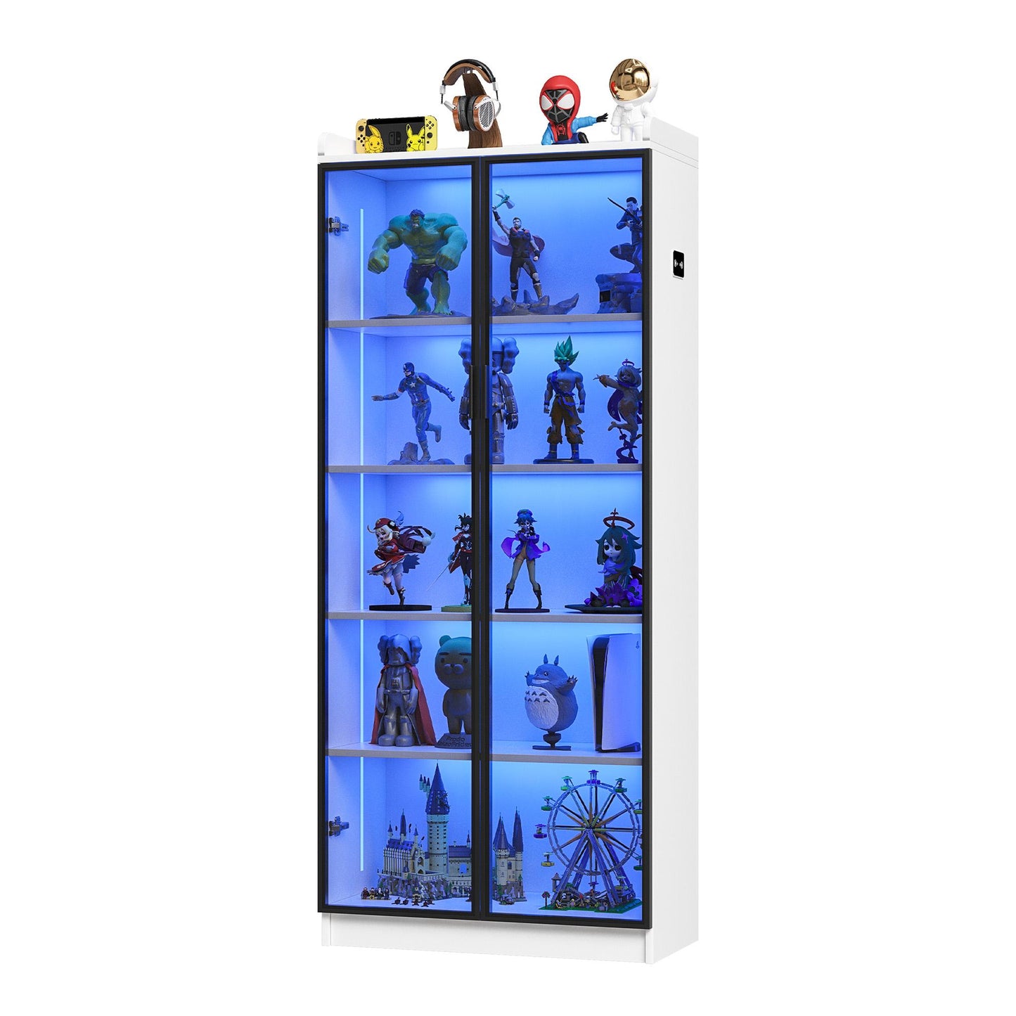 Miu Storage cabinet,Motion Sensor LED Wine Cabinet,3-color-light,Automatic induction light,Multiple cabinets,Easy to install,Acrylic material