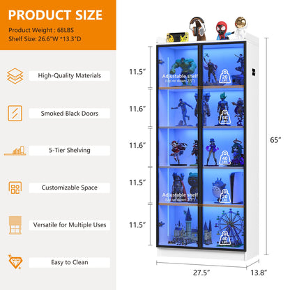 Miu Storage cabinet,Motion Sensor LED Wine Cabinet,3-color-light,Automatic induction light,Multiple cabinets,Easy to install,Acrylic material