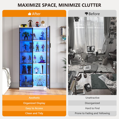 Miu Storage cabinet,Motion Sensor LED Wine Cabinet,3-color-light,Automatic induction light,Multiple cabinets,Easy to install,Acrylic material