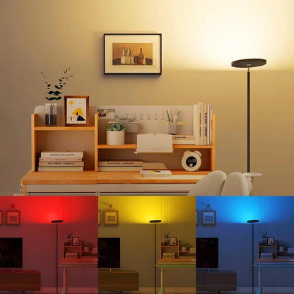 FULSUNT RGB Torchiere Floor Lamps for Living Room - LED Standing Lamp with Remote floor lamps, black  neon light, sunset lamps